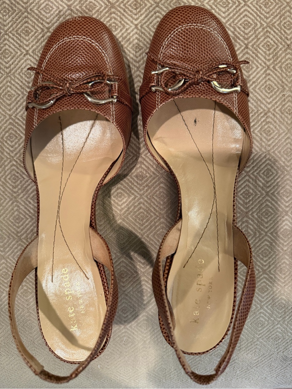 Kate Spade Brown Slingback Loafers-8.5